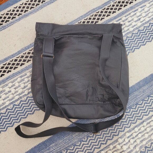 BARNSTORM Vintage 80' Handmade Full Grain Leather Crossbody Sachel Bag - Picture 9 of 16